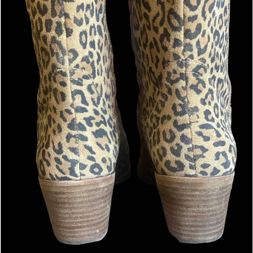 Gianni Bini Leopard-Print Over-the-Knee Western Boots
